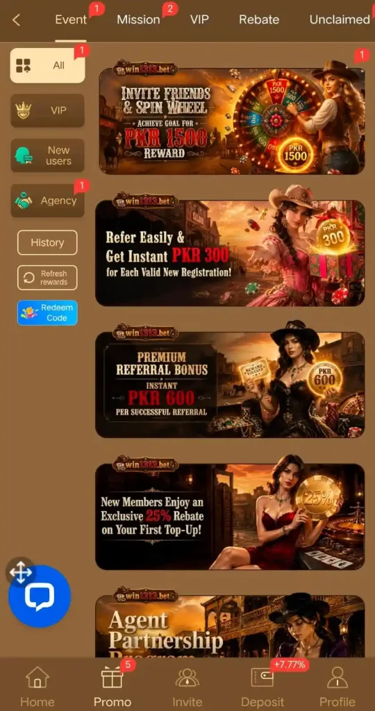 WIN1313 Game Promotion